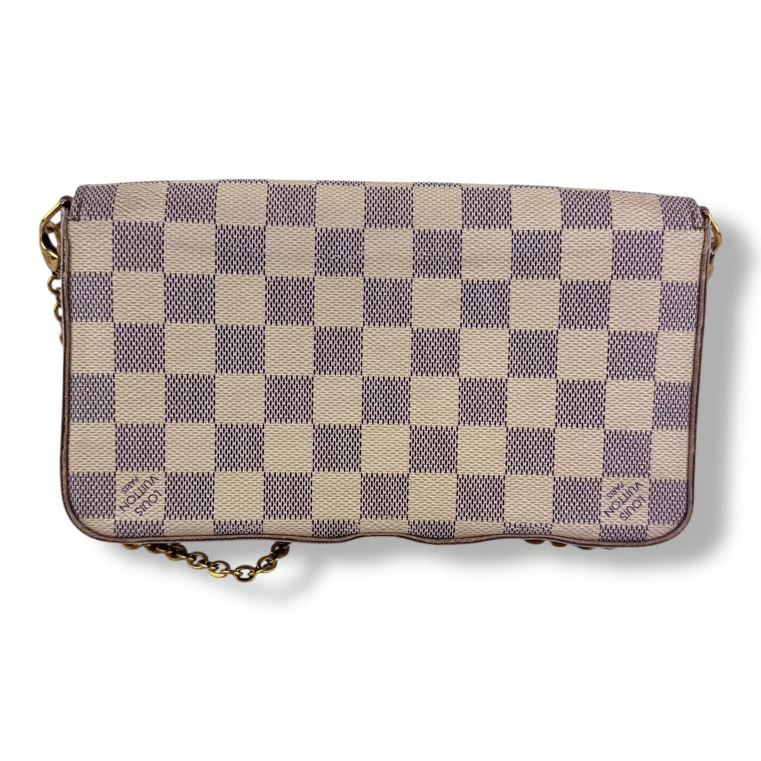 Louis Vuitton Felicie Pochette Damier Azur Handbag - Lux Central