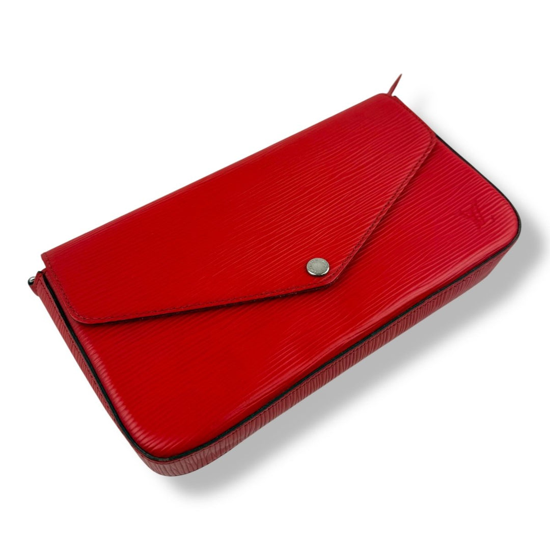 Louis Vuitton Felicie Pochette Red Epi Leather Handbag - Lux Central