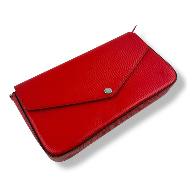 Louis Vuitton Felicie Pochette Red Epi Leather Handbag - Lux Central
