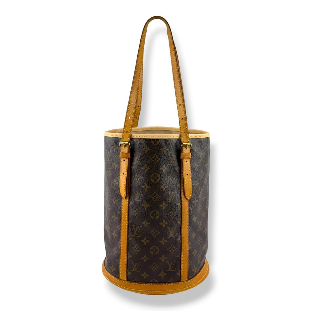 Louis Vuitton GM Bucket Tote Brown Monogram Handbag - Lux Central