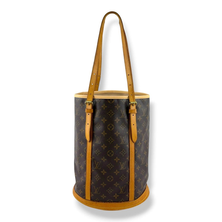 Louis Vuitton GM Bucket Tote Brown Monogram Handbag - Lux Central