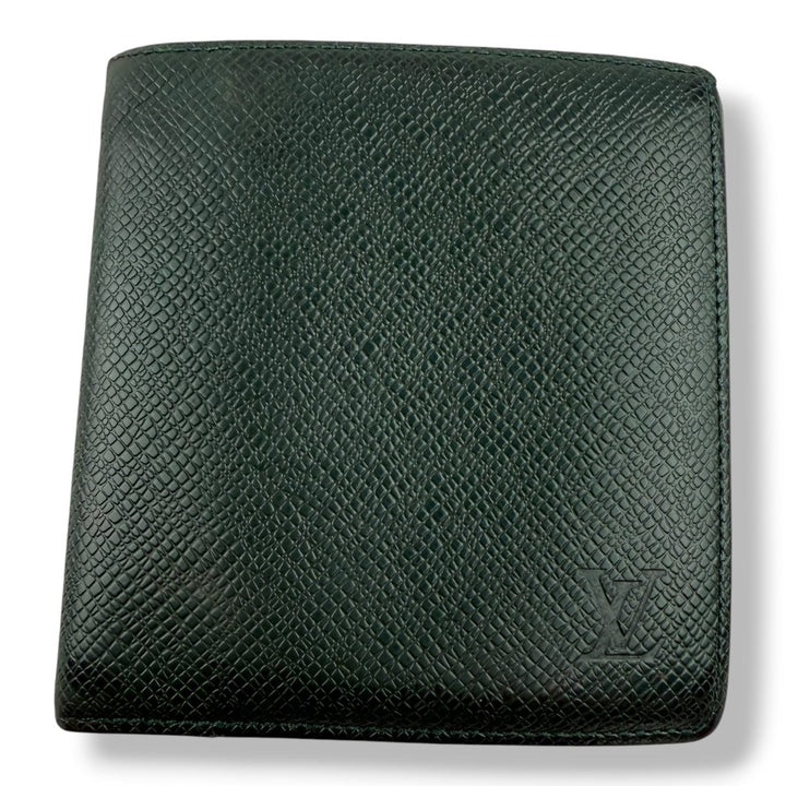 Louis Vuitton Green Leather Card Wallet - Lux Central