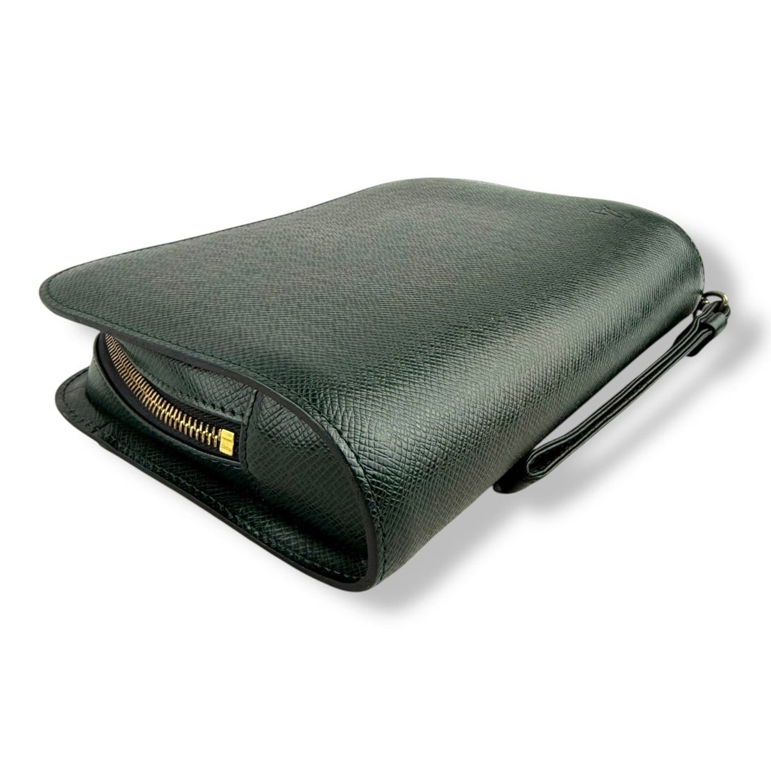 Louis Vuitton Green Taiga Leather Orsay Clutch Bag - Lux Central