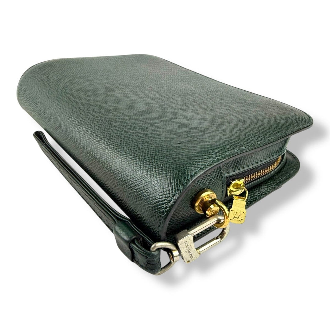 Louis Vuitton Green Taiga Leather Orsay Clutch Bag - Lux Central