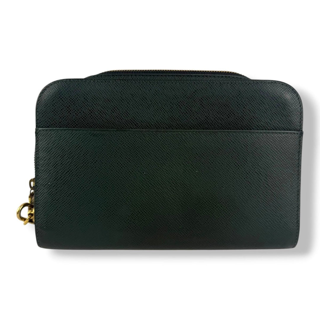 Louis Vuitton Green Taiga Leather Orsay Clutch Bag - Lux Central