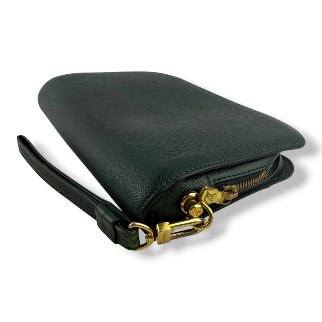 Louis Vuitton Green Taiga Leather Orsay Clutch Bag - Lux Central