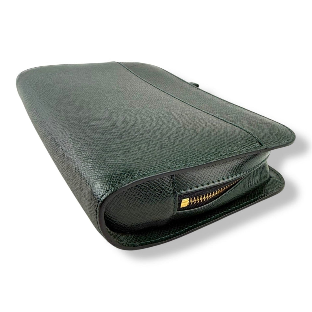 Louis Vuitton Green Taiga Leather Orsay Clutch Bag - Lux Central