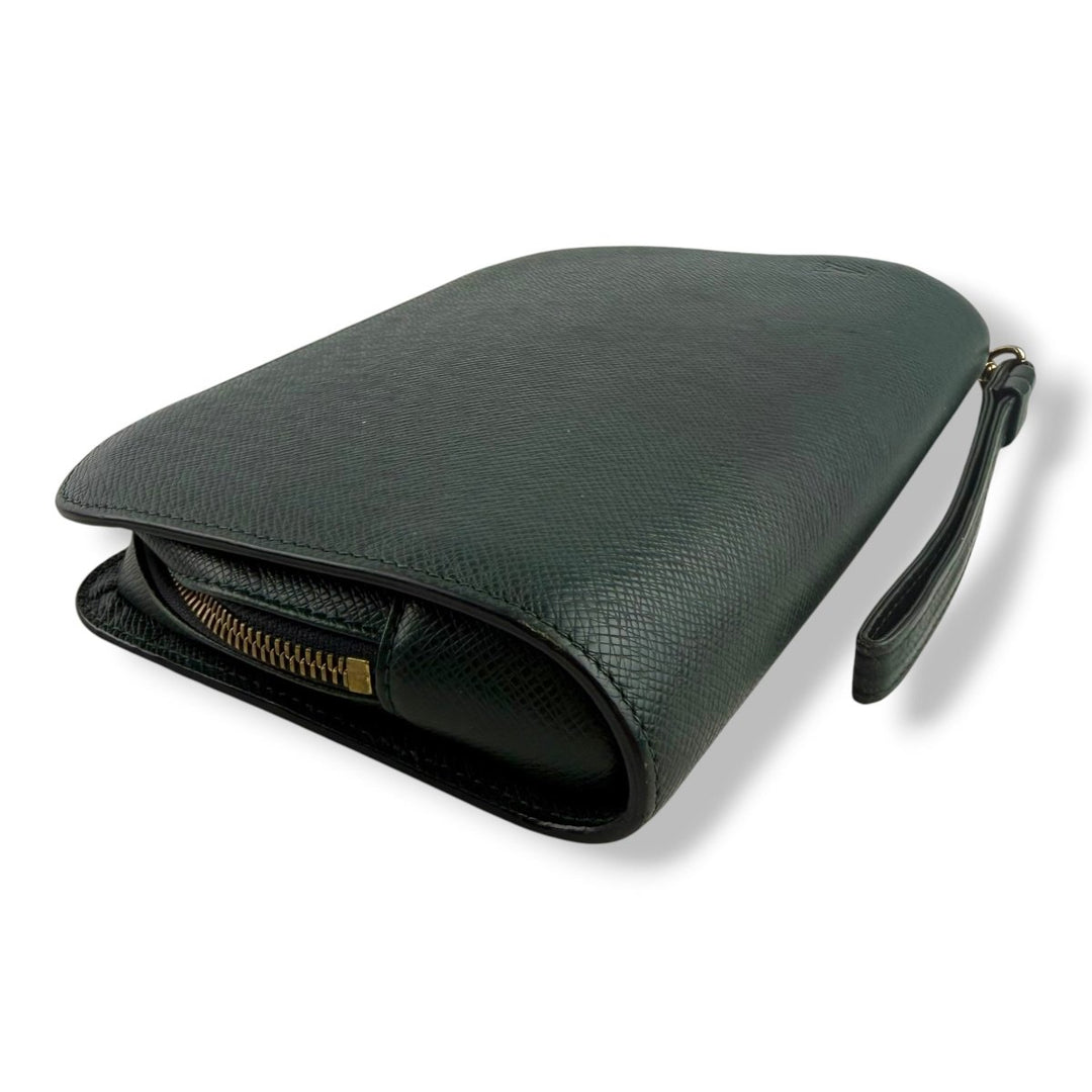 Louis Vuitton Green Taiga Leather Orsay Clutch Bag - Lux Central