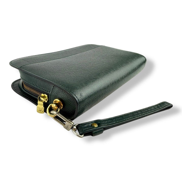 Louis Vuitton Green Taiga Leather Orsay Clutch Bag - Lux Central