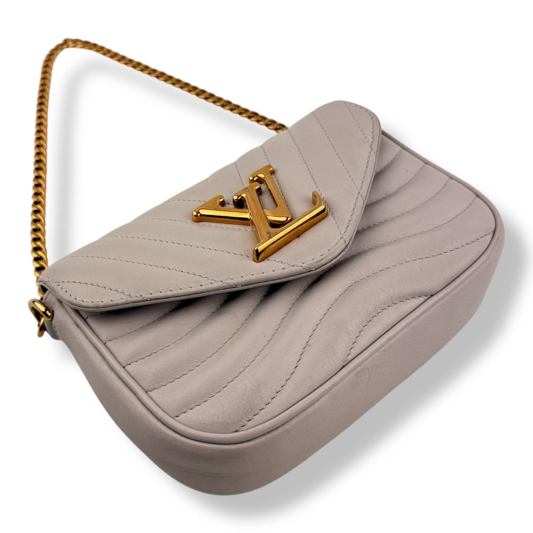 Louis Vuitton Grey Quilted Leather Multi Pochette New Wave Handbag - Lux Central