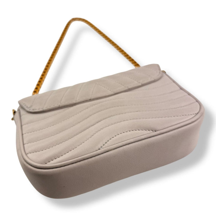Louis Vuitton Grey Quilted Leather Multi Pochette New Wave Handbag - Lux Central