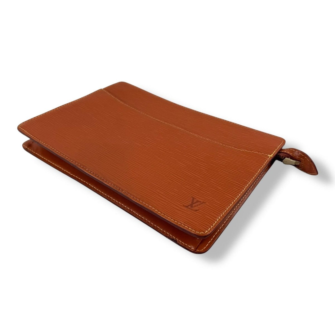Louis Vuitton Homme Epi Leather Orange Clutch Pouch - Lux Central