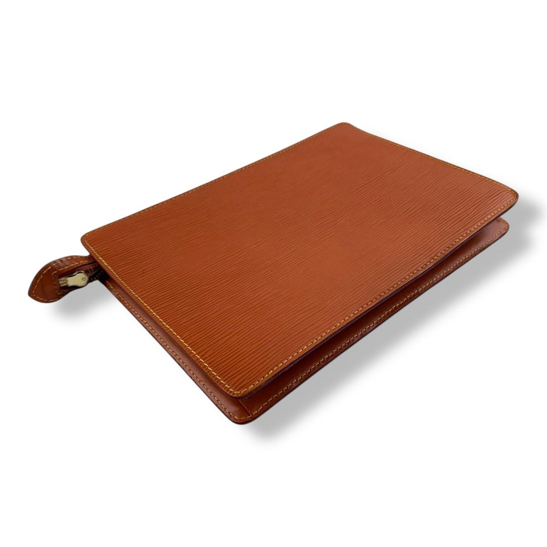 Louis Vuitton Homme Epi Leather Orange Clutch Pouch - Lux Central