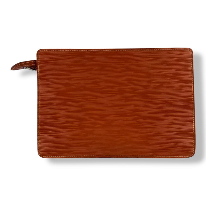 Louis Vuitton Homme Epi Leather Orange Clutch Pouch - Lux Central