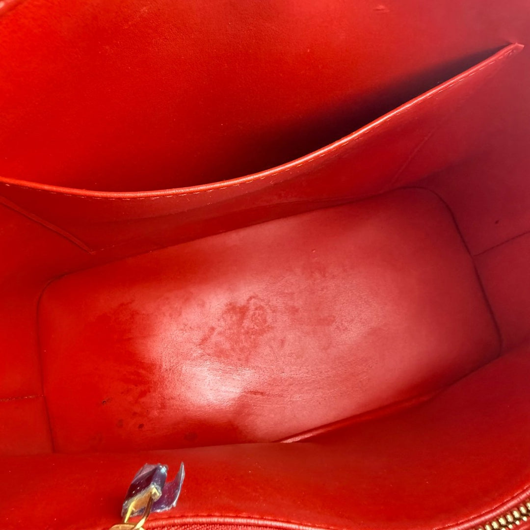 Louis Vuitton Houston MM Red Vernis Patent Leather Tote Bag - Lux Central