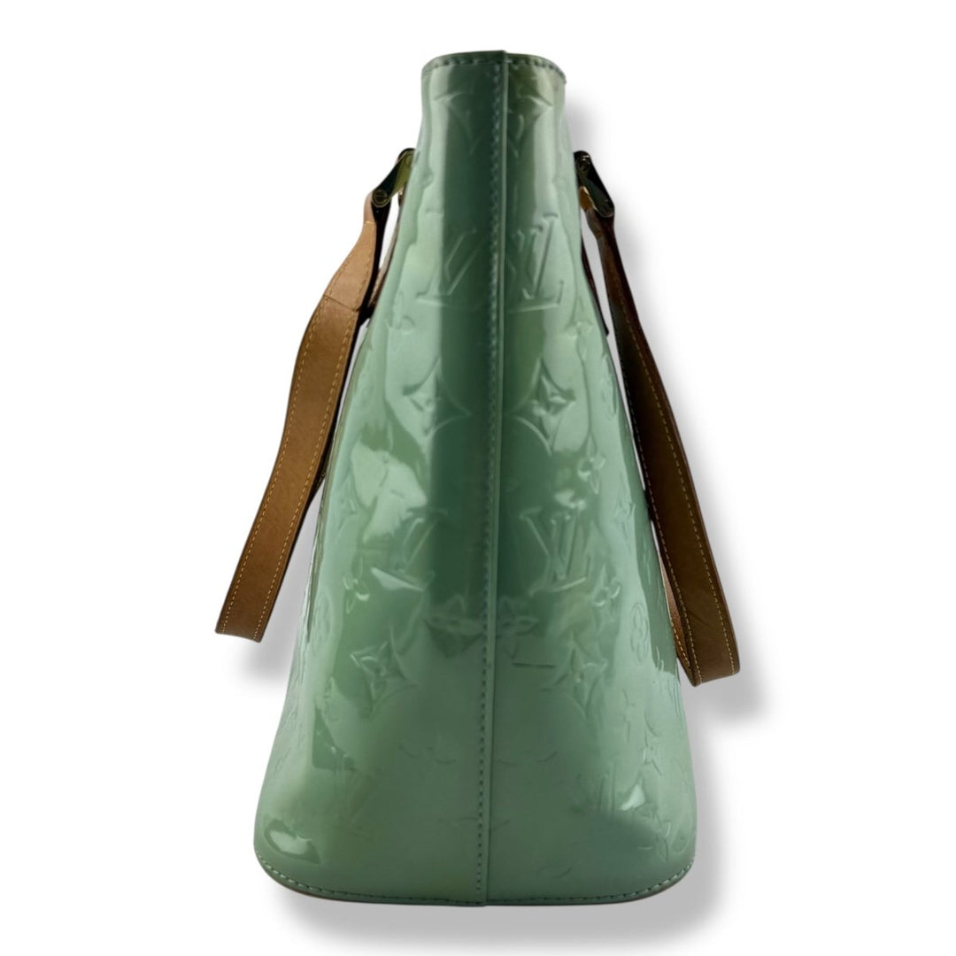 Louis Vuitton Houston Vernis Leather Mint Green Monogram Tote Bag - Lux Central