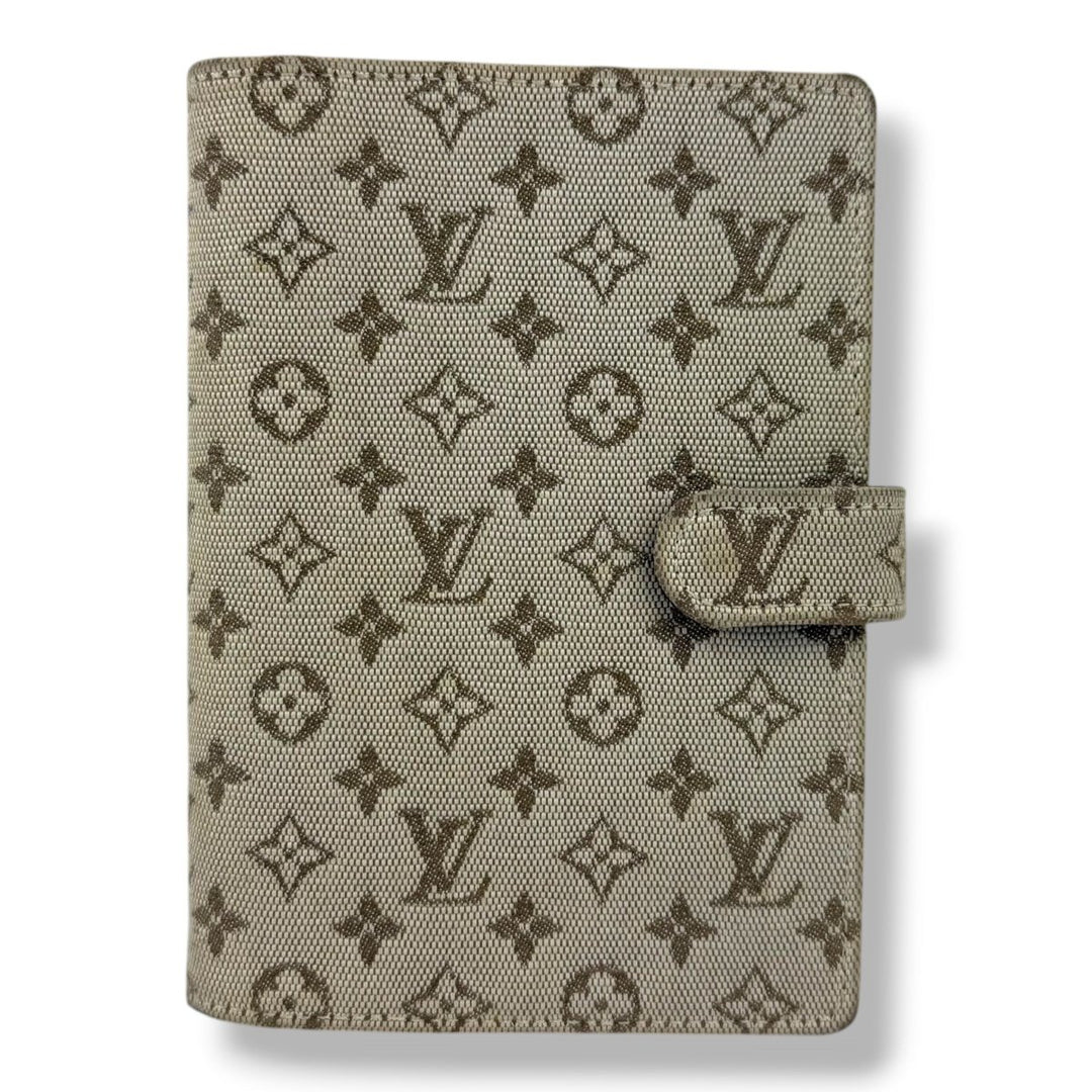 Louis Vuitton Lin Monogram Beige PM Ring Agenda Wallet - Lux Central