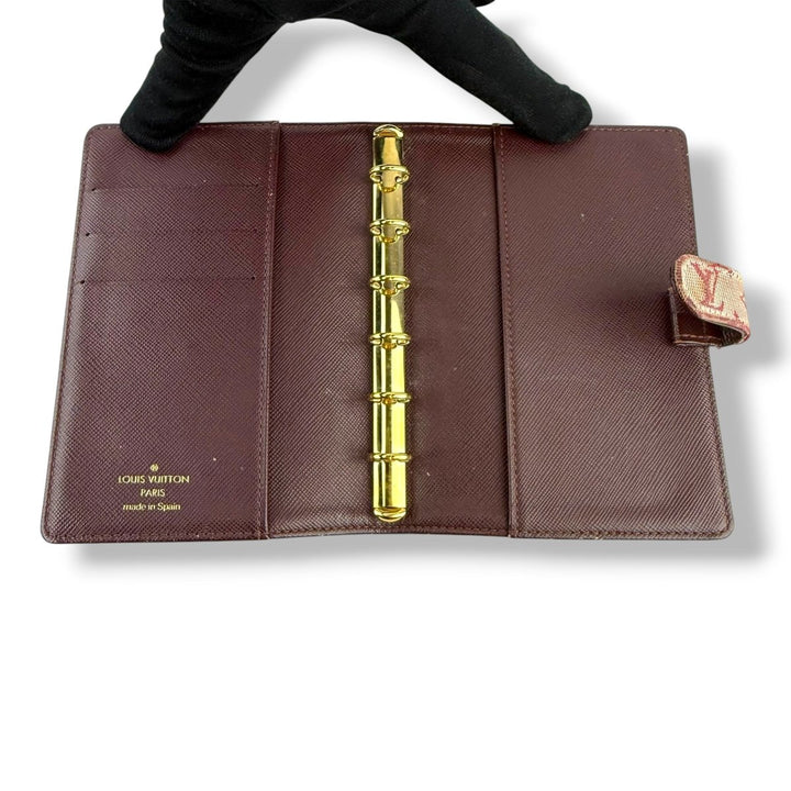 Louis Vuitton Lin Monogram Pink PM Ring Agenda Wallet - Lux Central