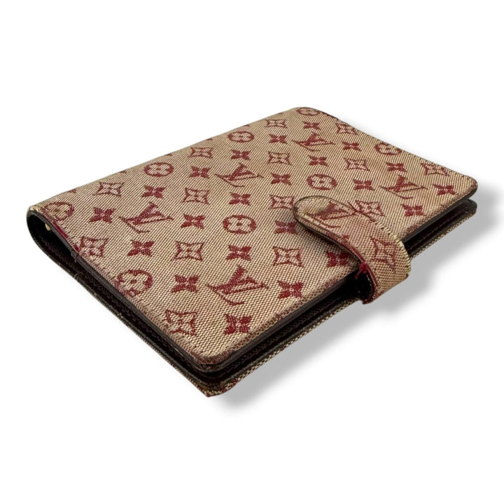 Louis Vuitton Lin Monogram Pink PM Ring Agenda Wallet - Lux Central