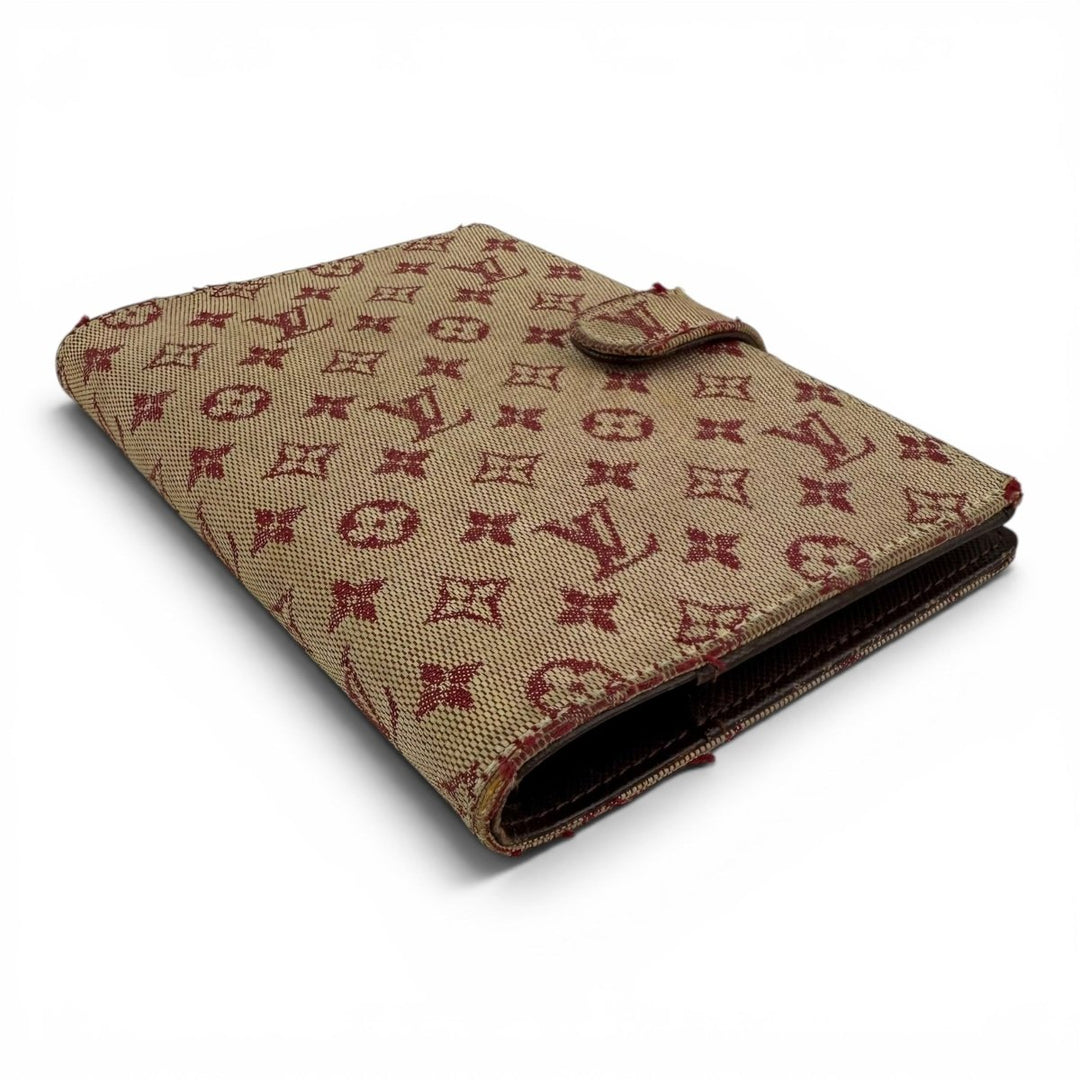Louis Vuitton Lin Monogram Pink PM Ring Agenda Wallet - Lux Central