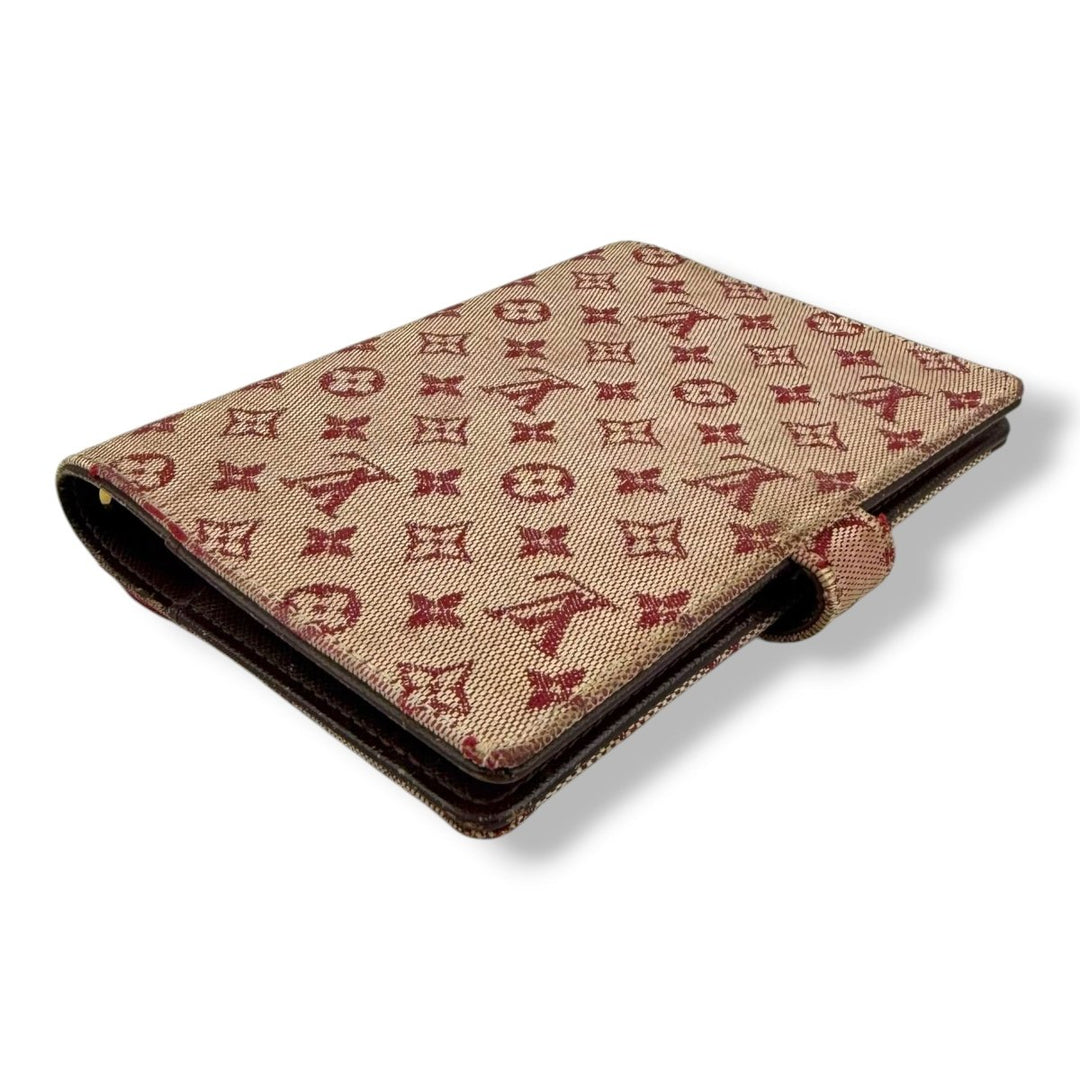 Louis Vuitton Lin Monogram Pink PM Ring Agenda Wallet - Lux Central