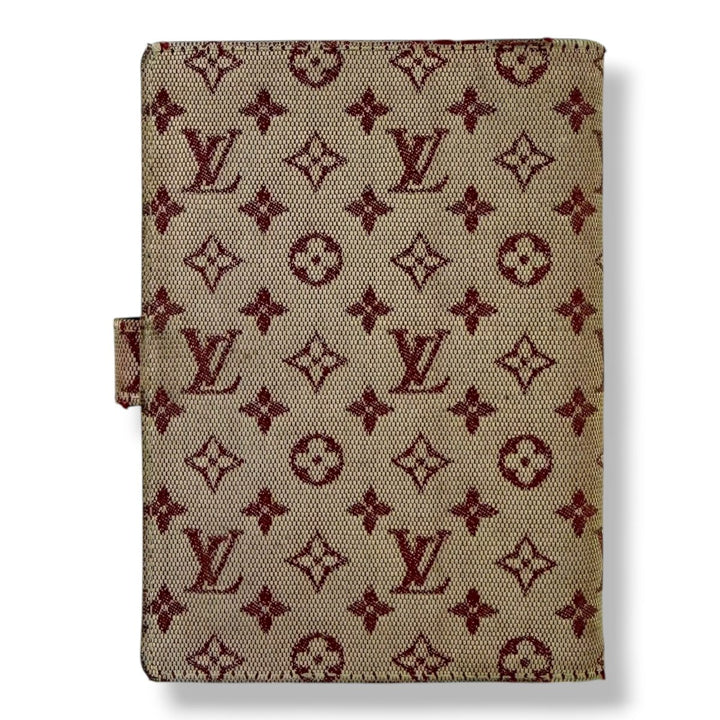 Louis Vuitton Lin Monogram Pink PM Ring Agenda Wallet - Lux Central