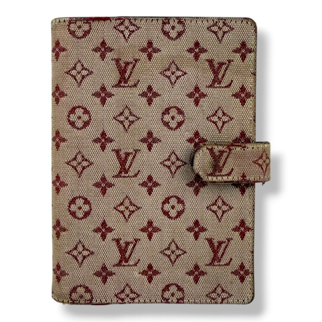 Louis Vuitton Lin Monogram Pink PM Ring Agenda Wallet - Lux Central