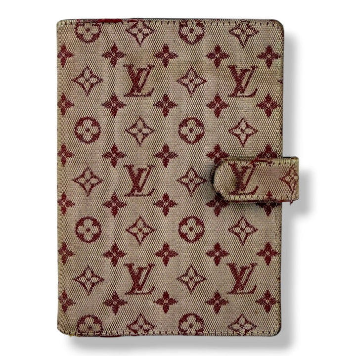 Louis Vuitton Lin Monogram Pink PM Ring Agenda Wallet - Lux Central