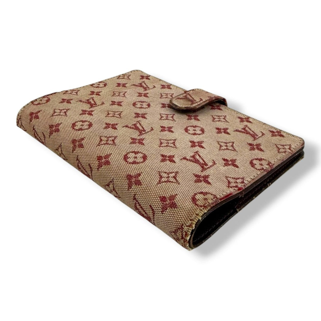 Louis Vuitton Lin Monogram Pink PM Ring Agenda Wallet - Lux Central