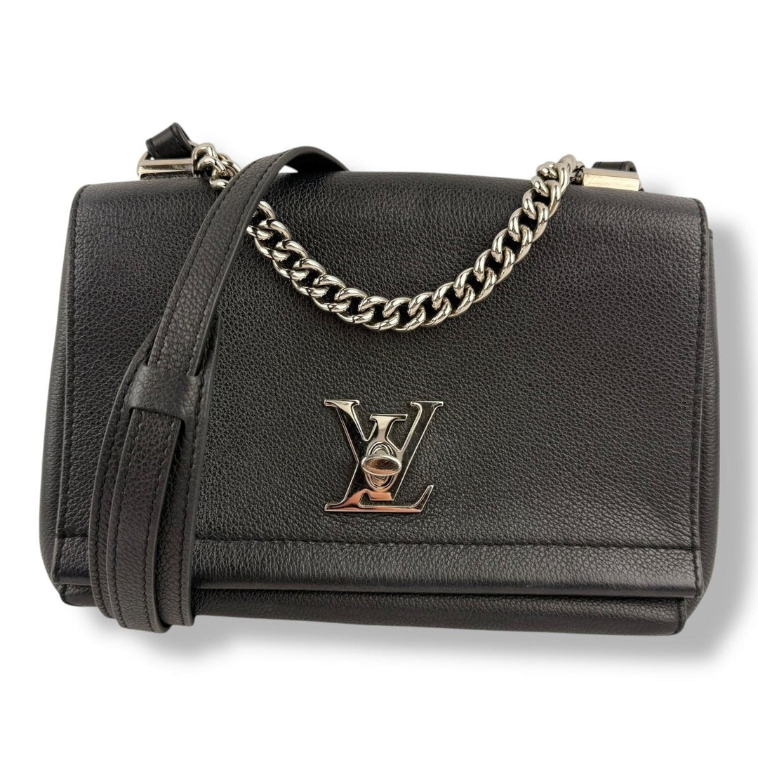 Louis Vuitton Lockme II BB Bag Black Calfskin Leather Handbag - Lux Central