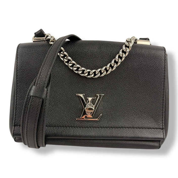 Louis Vuitton Lockme II BB Bag Black Calfskin Leather Handbag - Lux Central