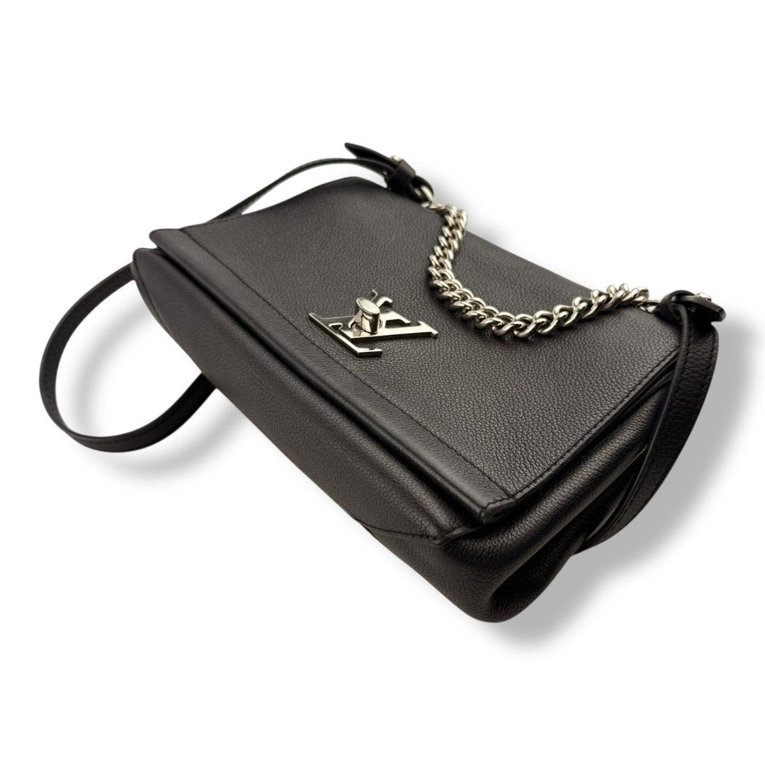 Louis Vuitton Lockme II BB Bag Black Calfskin Leather Handbag - Lux Central