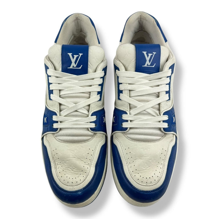 Louis Vuitton Low Monogram Leather Blue/White UK 10.5 / EU 44.5 - Lux Central