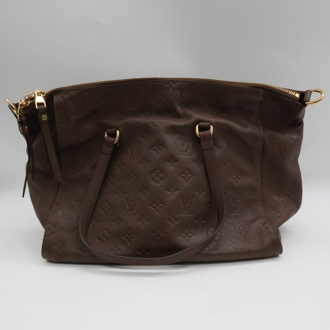 Louis Vuitton Lumineuse PM Empreinte Brown Leather Tote Handbag - Lux Central