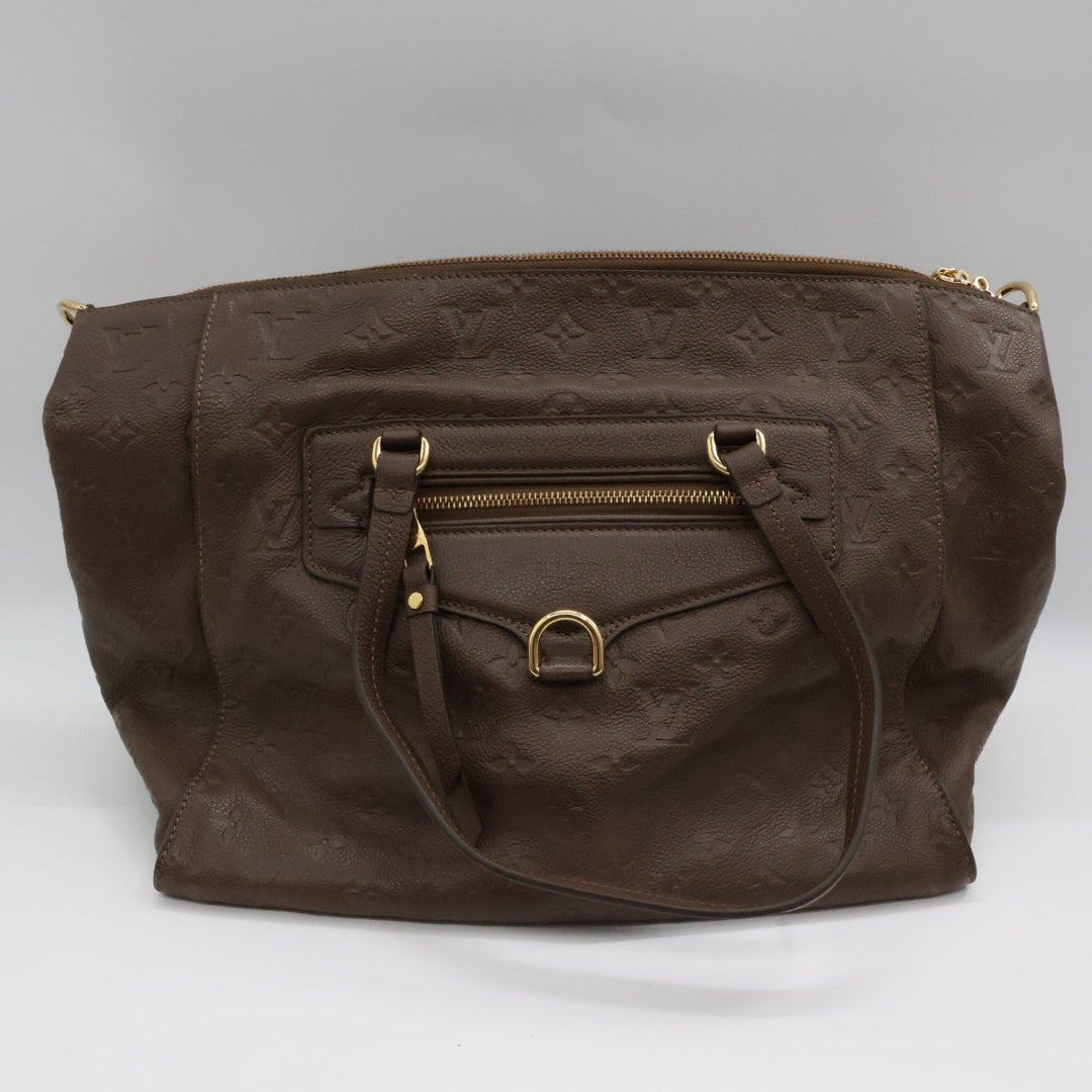 Louis Vuitton Lumineuse PM Empreinte Brown Leather Tote Handbag - Lux Central