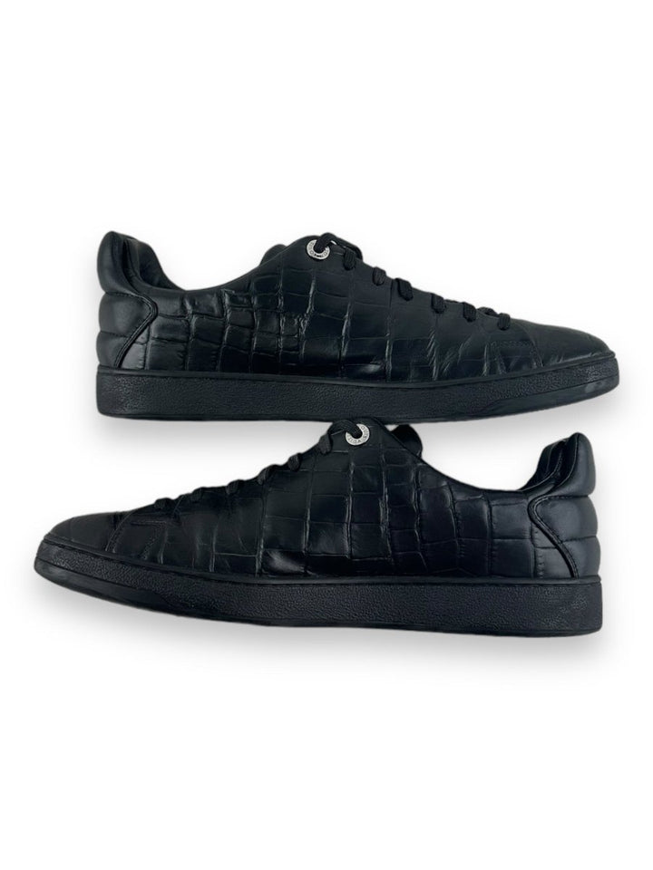 Louis Vuitton LV Black Croc Embossed Trainers UK 7 / EU 41 - Lux Central