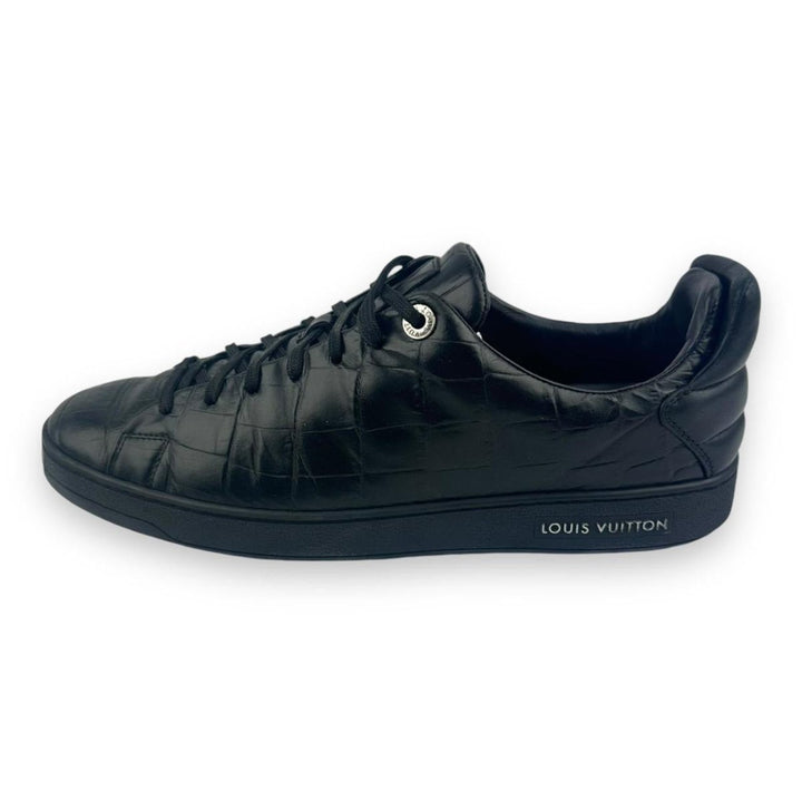 Louis Vuitton LV Black Croc Embossed Trainers UK 7 / EU 41 - Lux Central