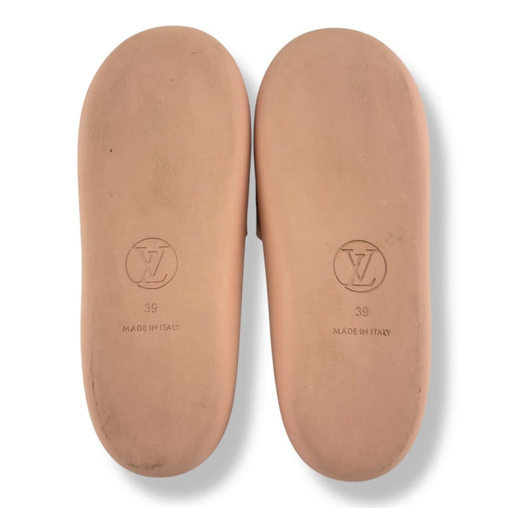 Louis Vuitton LV Embossed Pink Slides UK 6 / EU 39 - Lux Central