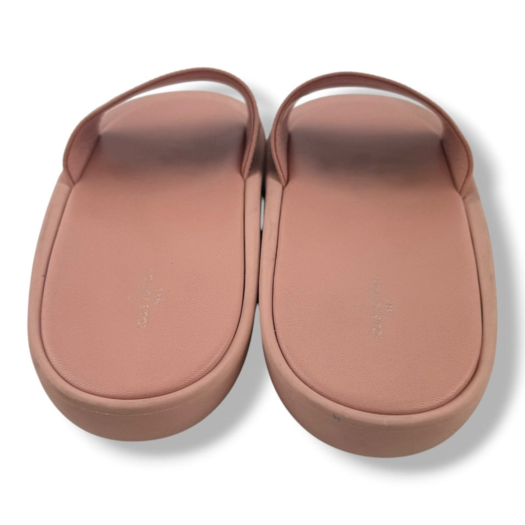 Louis Vuitton LV Embossed Pink Slides UK 6 / EU 39 - Lux Central