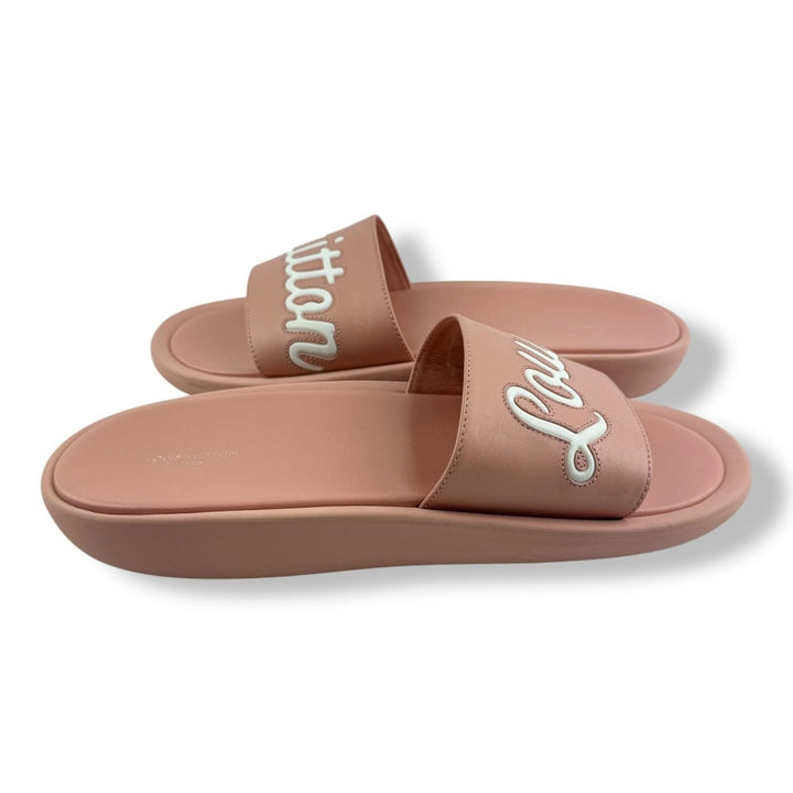 Louis Vuitton LV Embossed Pink Slides UK 6 / EU 39 - Lux Central