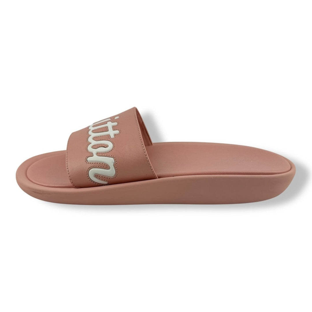 Louis Vuitton LV Embossed Pink Slides UK 6 / EU 39 - Lux Central