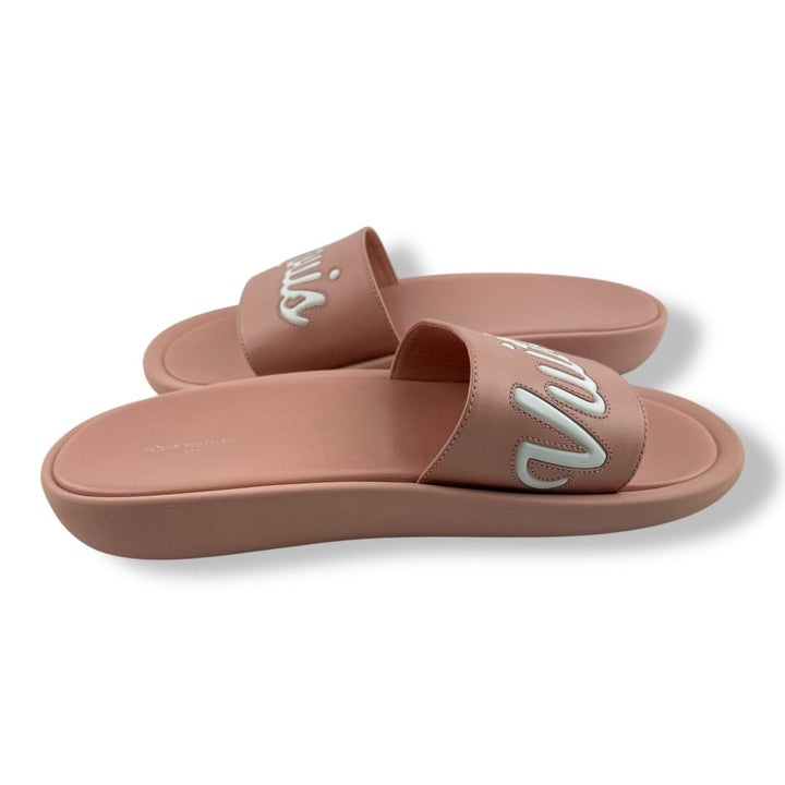 Louis Vuitton LV Embossed Pink Slides UK 6 / EU 39 - Lux Central