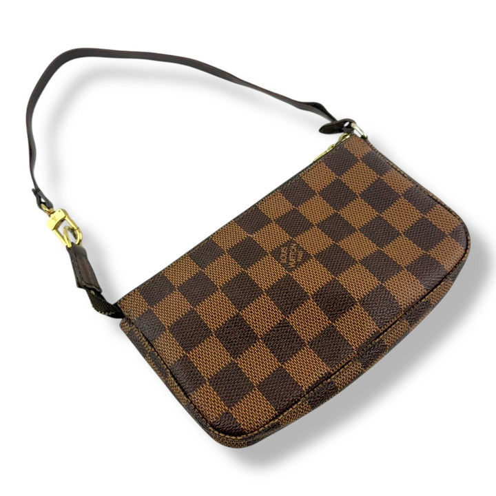 Louis Vuitton Medium Pochette Accessories Brown Damier Clutch Bag - Lux Central
