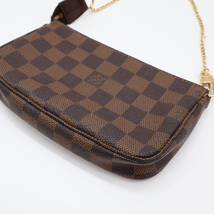 Louis Vuitton Medium Pochette Accessories Brown Damier Clutch Bag - Lux Central