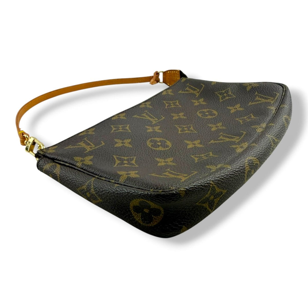 Louis Vuitton Medium Pochette Accessories Brown Monogram Clutch Bag - Lux Central