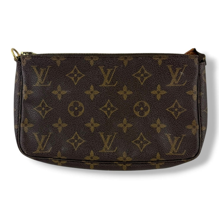 Louis Vuitton Medium Pochette Accessories Brown Monogram Clutch Bag - Lux Central