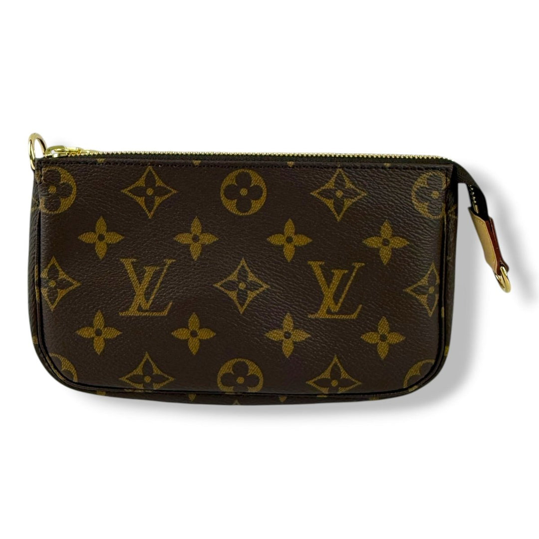 Louis Vuitton Medium Pochette Accessories Brown Monogram Clutch Bag - Lux Central