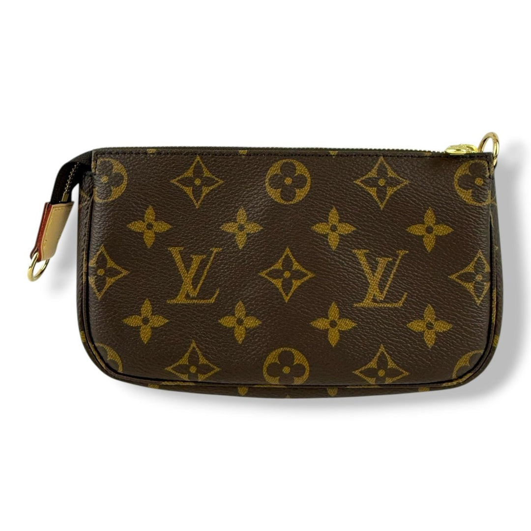 Louis Vuitton Medium Pochette Accessories Brown Monogram Clutch Bag - Lux Central