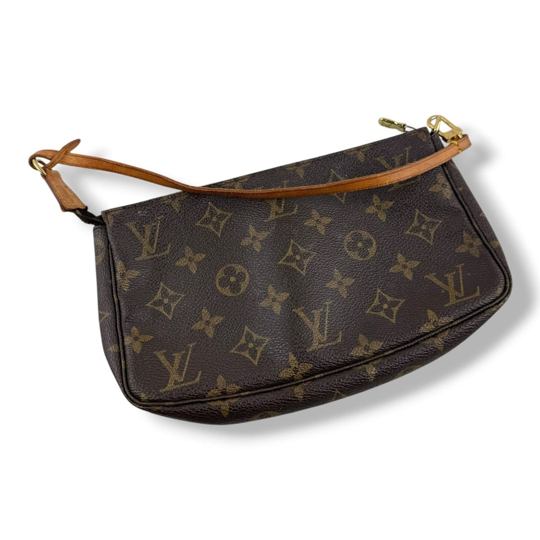 Louis Vuitton Medium Pochette Accessories Brown Monogram Clutch Bag - Lux Central