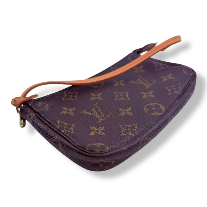 Louis Vuitton Medium Pochette Accessories Brown Monogram Clutch Bag - Lux Central